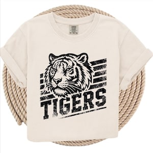 Vintage Style Tigers Mascot Shirt, Tigers Football Shirt, Tigers Game Day Shirt, Tiger School Mascot Shirt, Tiger Baseball Shirt