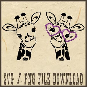 Valentines Day Cute Giraffe Couple Graphic Png, Lovers Matching Shirt Png, Create Your Own Valentine Gift Png, Valentines Day Png