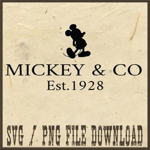 Mickey & Co Png, Mickey and Co. est. 1928 Png, Mickey And Friends Png, Disney Trip Png, Magic Kingdom Png, Disneyworld Png, Mickey Mouse Png