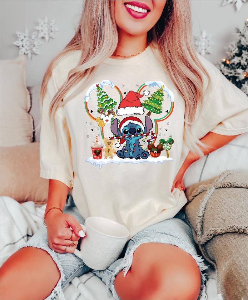 Stitch Christmas Png, Disney Christmas Png, Stitch Png, Disney Png