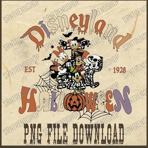 Disneyland Halloween Png, Mickey and Friends Skeleton Png, Mickey&#39;s Not So Scary Party Png, Halloween Party Png, Spooky Season Png