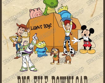 Anpassad Disney Toy Story png, matchande grupp png, personligt namn png, Toy Story Land png, Disney-karaktärsvänner png, Disneyland png