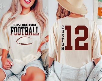 Customized Football Shirt, Custom Name Number Football Shirt, Game Day Tshirt, Football Season Tee, Customized Football Mom Gifts, BP