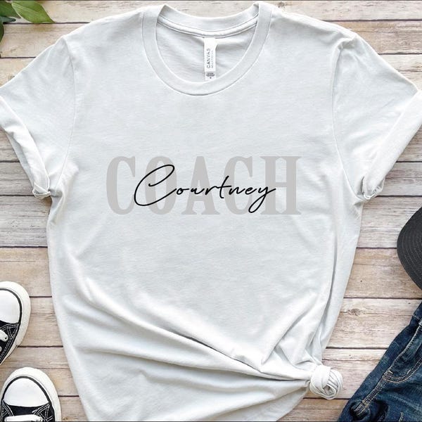 Camiseta personalizada para entrenador, camiseta personalizada para entrenador de fútbol, camiseta personalizada para entrenador de baloncesto, camiseta de regalo personalizada para entrenador