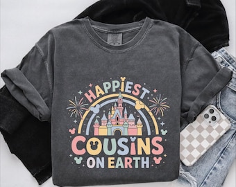 Happiest Disney Cousins On Earth Shirt, Cousins Trip Theme Tshirt, Magical Castle Cousins Tee, Family Vacation Cousins Shirt