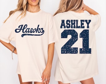 Custom Football Team Name Shirt, Football Coach Name Tee, Football Cheer Number Shirt, Football Vintage Style Name Shirt, BP