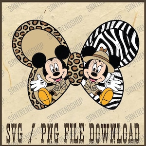 Mickey And Minnie Safari Png, Mickey Head Cheetah Png, Coquette Leopard Bow Png, Animal Kingdom Png, Magical Kingdom Png, Disneyworld Png