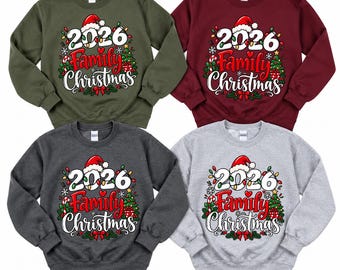 Family Christmas 2026 Sweatshirt, Matching Family Christmas Sweater, Holiday Family Matching Sweatshirt