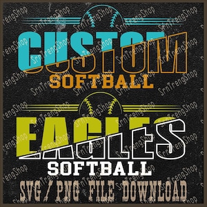 Benutzerdefinierte Softball Png, Softball Spieltag Png, personalisierte Maskottchen Png, Retro Softball Png, Softball-Liebhaber Png, Softball Schulteam Png