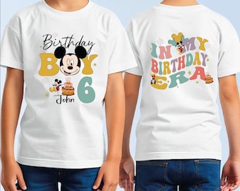 Custom In My Birthday Era Shirt, Mickey Birthday Tee, Custom Birthday Boy Shirt, Mickey Name and Year Tshirt, Magic Kingdom Party Shirt, BP