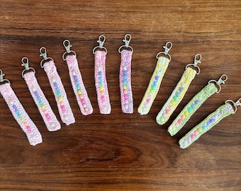 Crochet Beaded Fidget Keychain