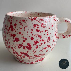 Handcrafted Speckled Ceramic Mugs - 300ml Capacity, Unique Artisan Coffee Cups for Home and Cafe