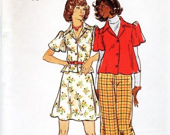 1970s Skirt, Top, Pants Sewing Pattern, 70s Fashion, Flared Mini Skirt, 6 Rare Butterick 3426 Uncut FF, Pick One, Busts 31 to 36 Some JP