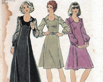 1970er Jahre Maxikleid Schnittmuster, Einfachheit 6611, Büste 32