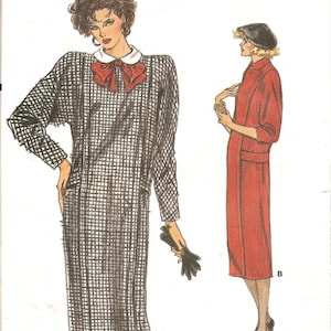 Vintage Sewing Patterns, Vintage Vogue Dress Pattern , 1980s Dress Pattern, Shoulder Pads, Vogue 9367 Size 6 8 and 10, Uncut