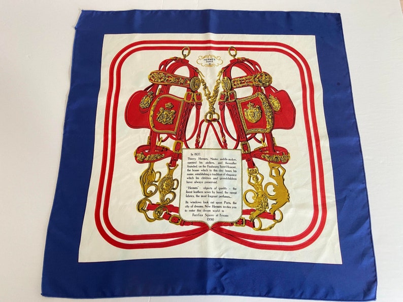 1990s Hermes Paris Silk Scarf Square 43cm X 43cm 17 X - Etsy