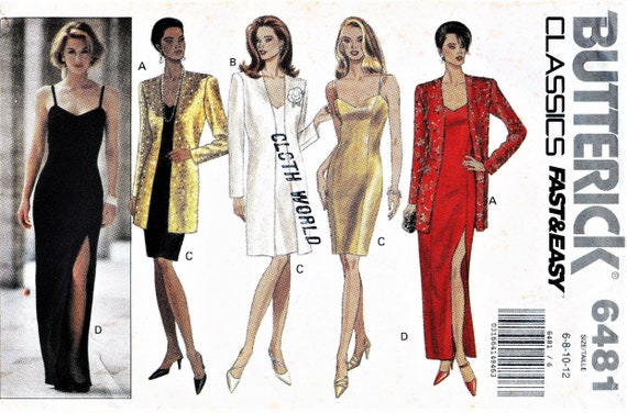 butterick evening dress patterns Butterick 4288 bridal gown sewing pattern Bust 36, 38, 40 inches