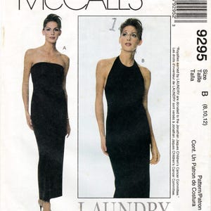 1990s Halter Gown Sewing Pattern: McCalls 9295, XS-S, Uncut