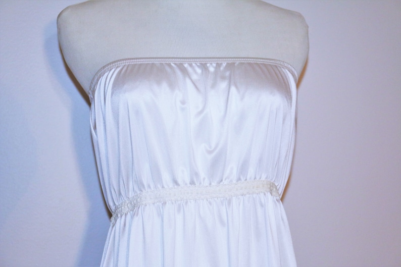 white strapless slip
