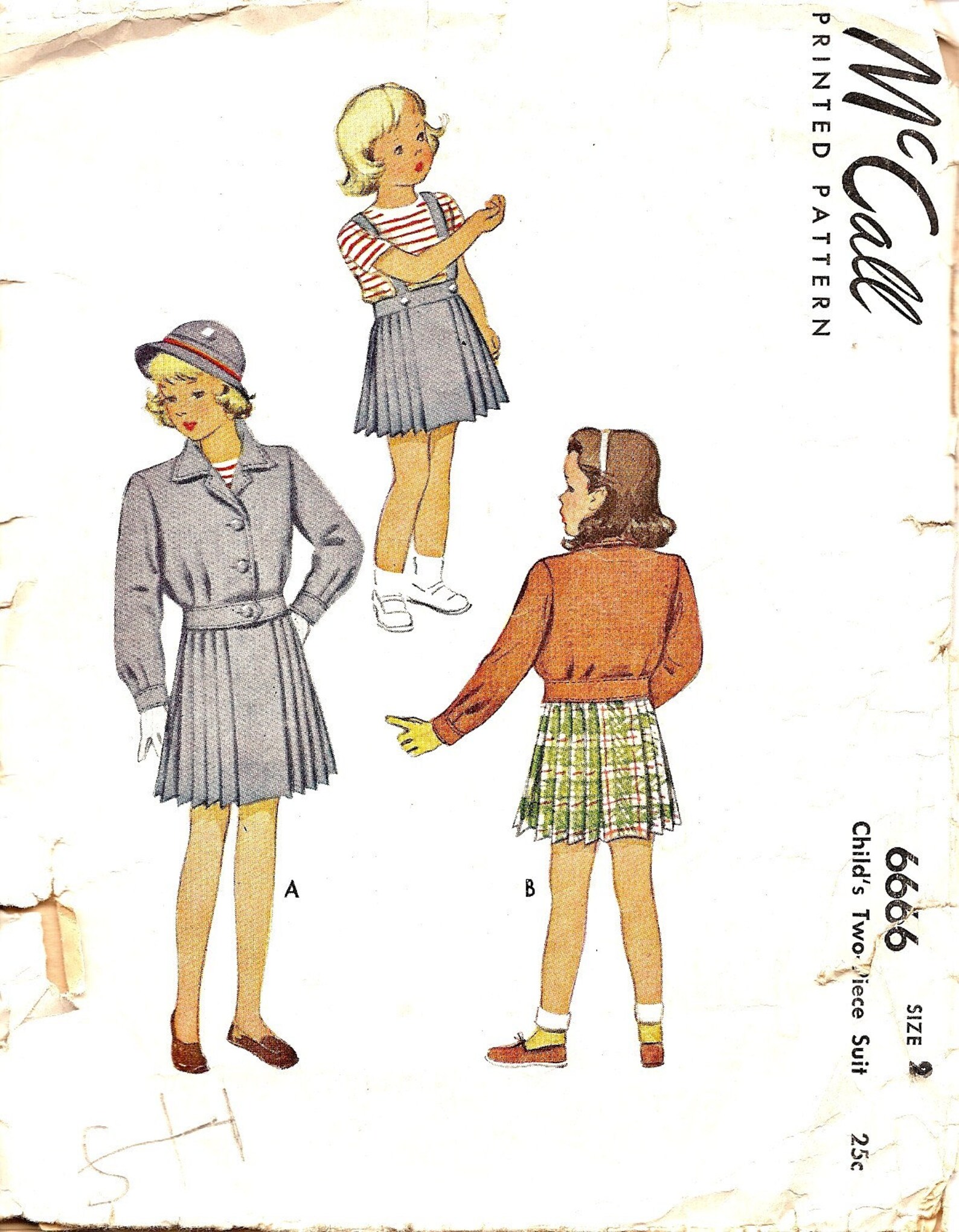 Vintage Sewing Patterns 1940s Childs Pattern 40s Girls | Etsy
