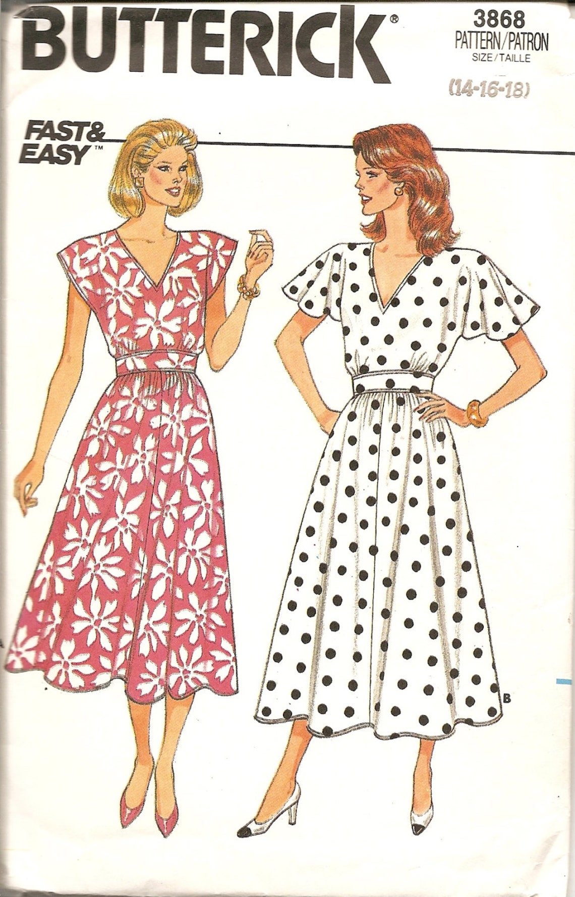 1980s Sewing Patterns Vintage Dress Pattern Pretty Woman Etsy