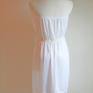 white strapless slip