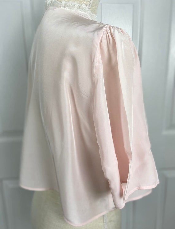 50s Pink Satin Bed Jacket, Bella Davis Vintage Li… - image 8