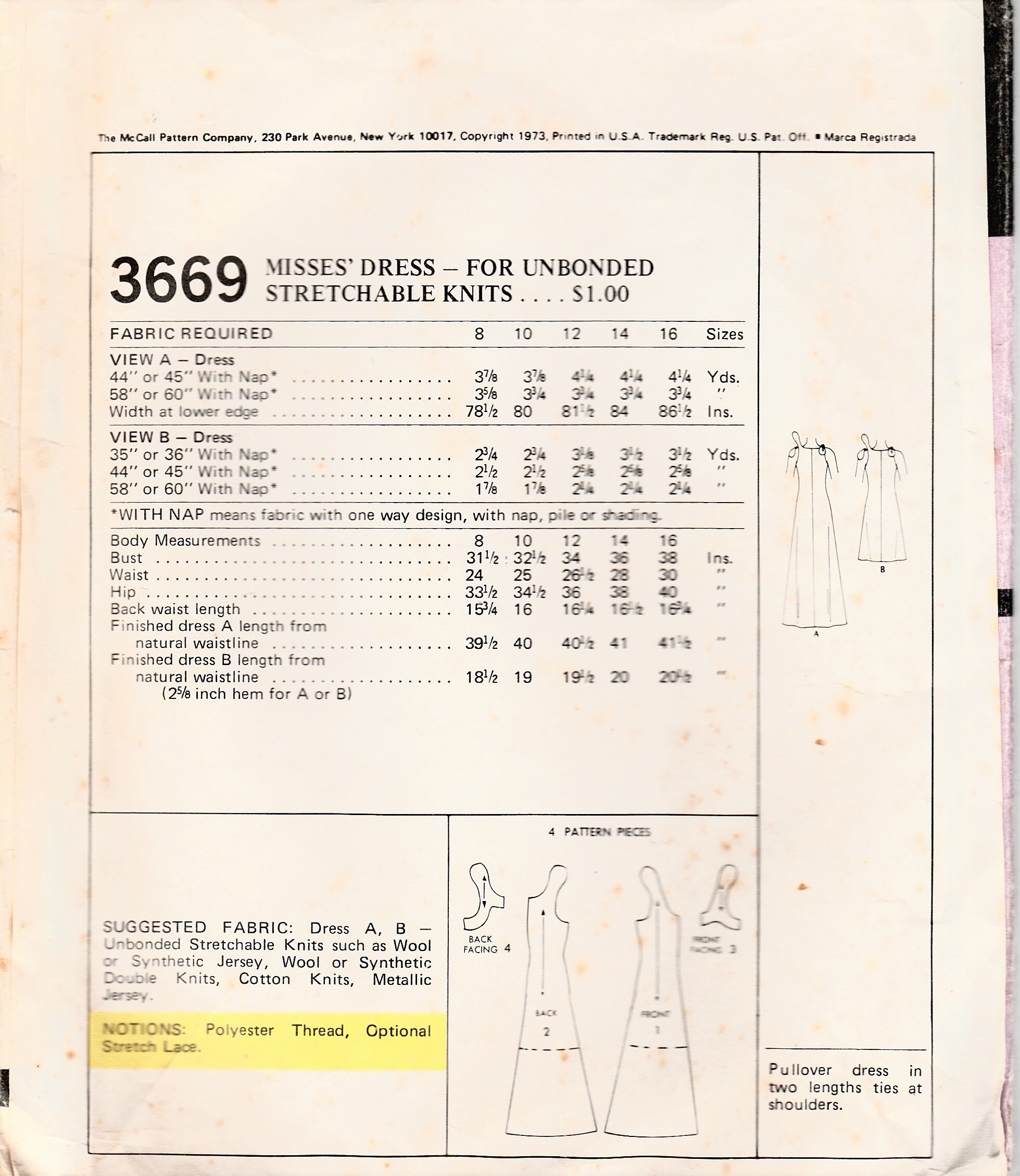 1970s Sewing Pattern, Pullover Maxi Dress, Mini Dress, Form Fitting ...