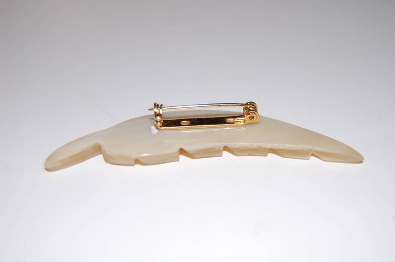 Costume Jewelry Leaf Brooch Leaf Pin Ivory Beige Leaf 2 Etsy