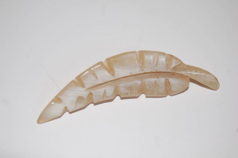 Costume Jewelry Leaf Brooch Leaf Pin Ivory Beige Leaf 2 Etsy