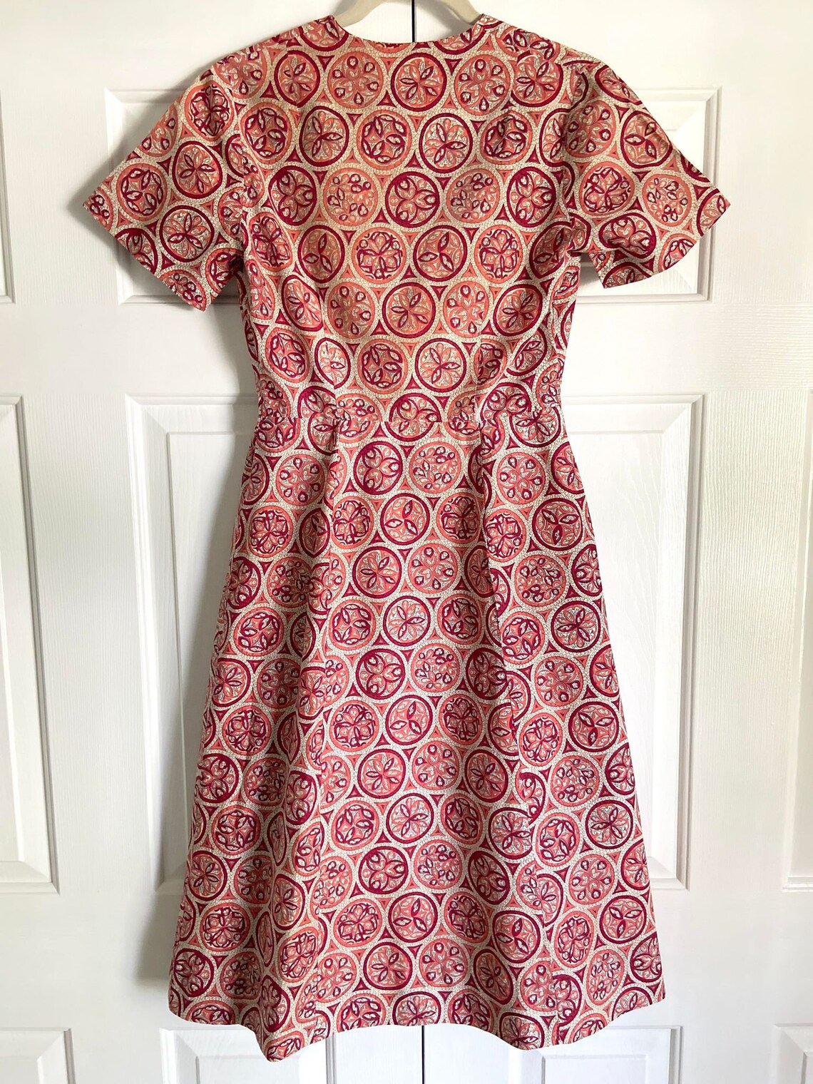 1950s Wrap Dress 50s Grannycore Style Cotton Dress Short - Etsy