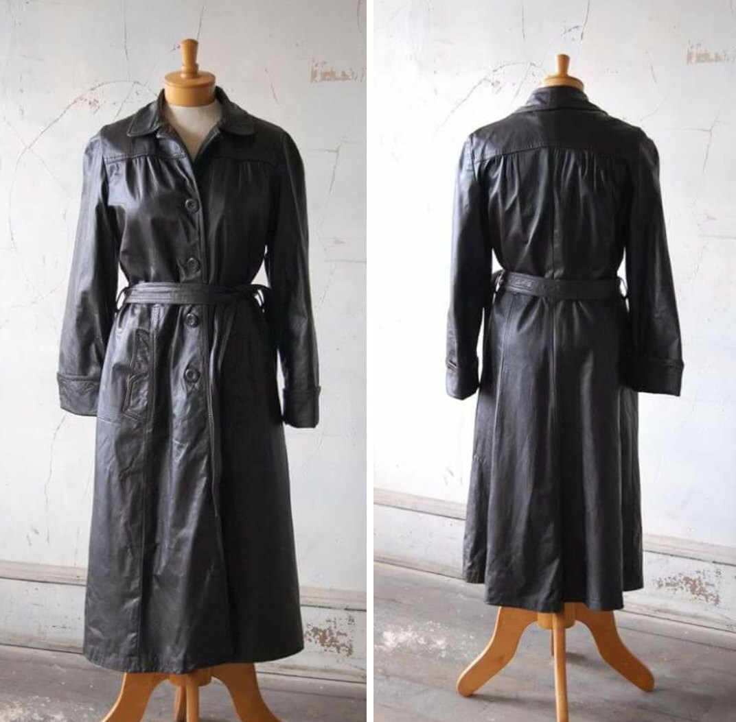 1970s Vintage Leather Coat Long Dark Brown Leather Coat | Etsy
