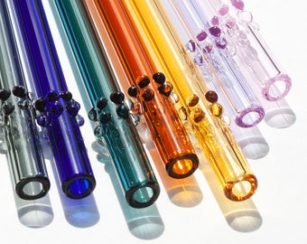 Glass Dot Drinking Straws