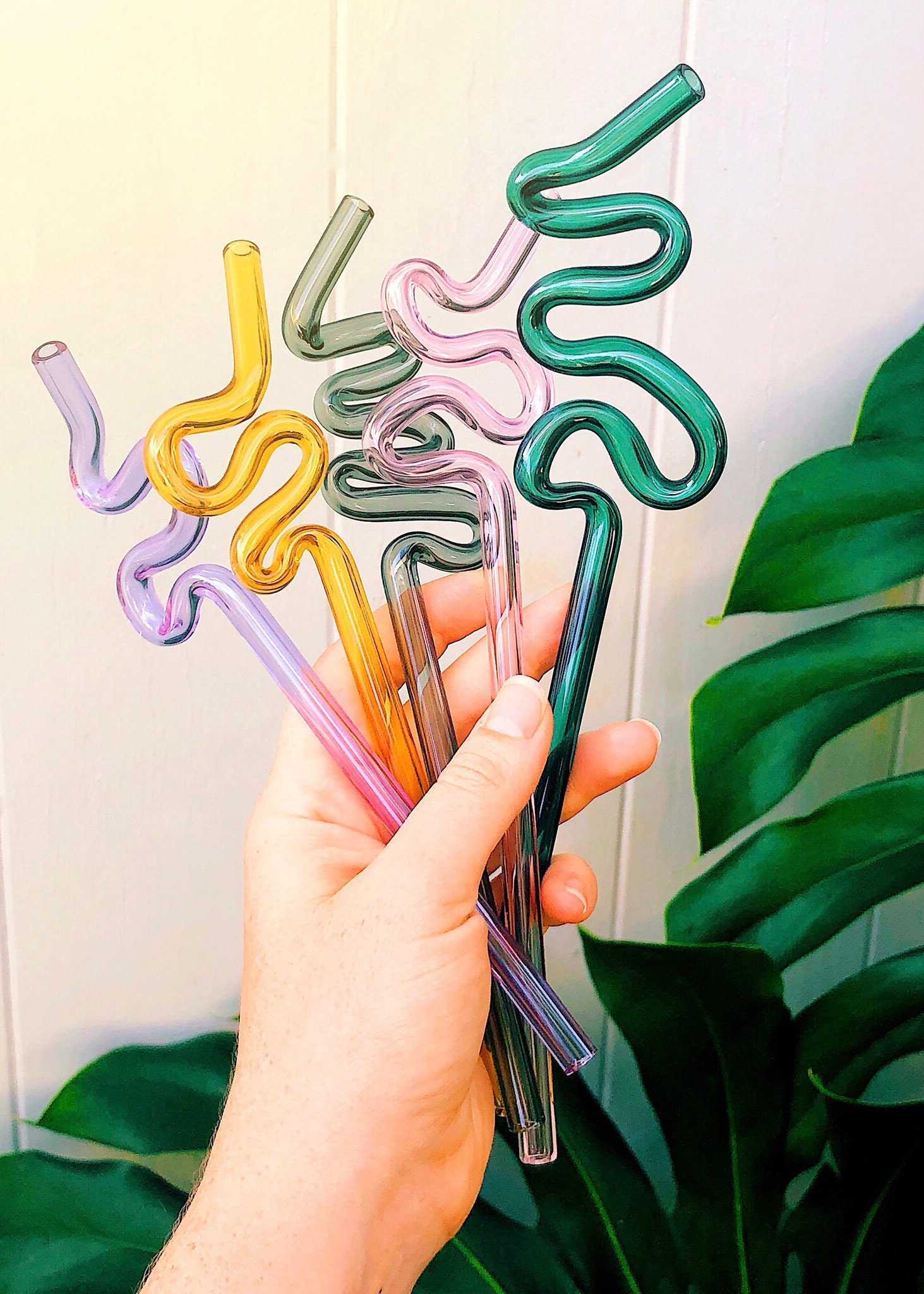 Glass Crazy Straw Drinking Straws Krazy Straw Etsy