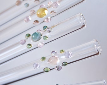 Glass Gem Drinking Straws