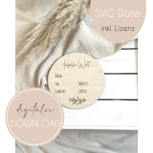 Archivo láser que incluye licencia comercial, Hola mundo para completar, archivo SVG, descargar