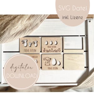 Laserdatei inkl. Gewerbelizenz, Frohe Ostern, Geldkarte, SVG Datei, Download