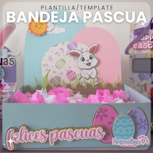 Easter Tray Template Studio / Easter Box Template / Egg Holder Template / Easter Bunny / Easter Egg Packaging