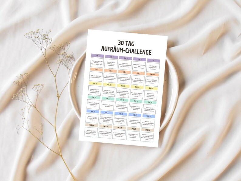 30-day Decluttering Challenge PDF, Deep Clean Checklist, Printable ...