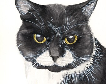 Custom Pet Portrait Watercolor • Hand-Painted Dog or Cat Painting from Photo • Personalized Pet Art Memorial Gift • Pet Lover Gift