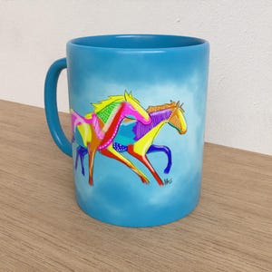 Mug Bright Horses Series 02 Art Ceramic Gift