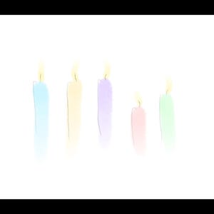 Candles Blank Inside Birthday or Celebration Card