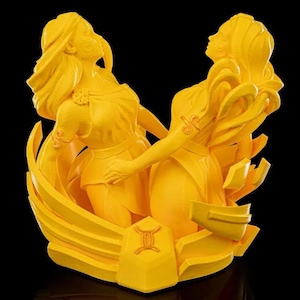 Gemini Zodiac Sign 3D Sculpture