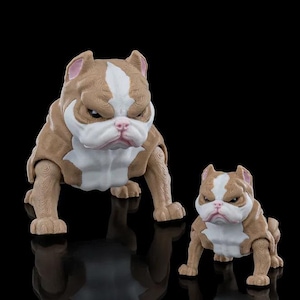 Articulated 3D-Printed American Bully Dog – Unique Collectible and Gift