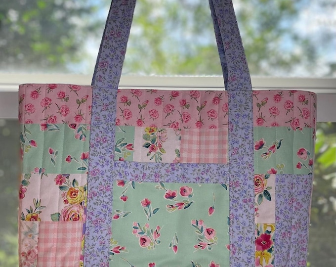 Floral Patchwork Tote Bag