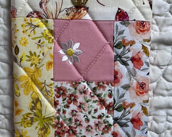 Quilted Kindle Sleeve, Quilted Case, E-Reader Cover