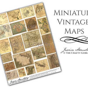 Cartes vintage miniatures