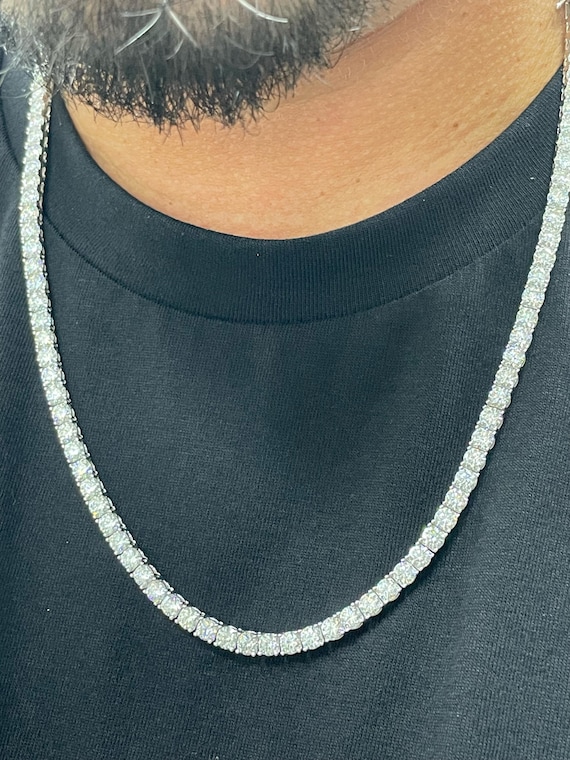 Sophisticated 4mm VVS Moissanite Tennis Chain in 925 Sterling