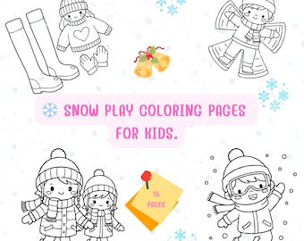 Winter Play Printable | Kids Activity Book | Preschool Coloring PDF
