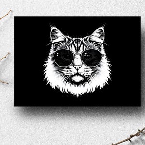 Cartes de voeux Cool Cats in Shades (1, 10, 30 et 50 pièces)